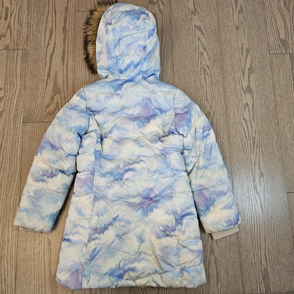 Girls fleece lined parka Lands' end Size M 8 - Picture 4 of 10
